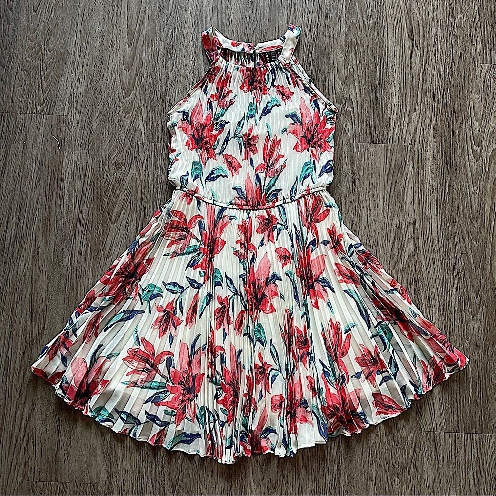 Want and Need Floral Pleated Dress